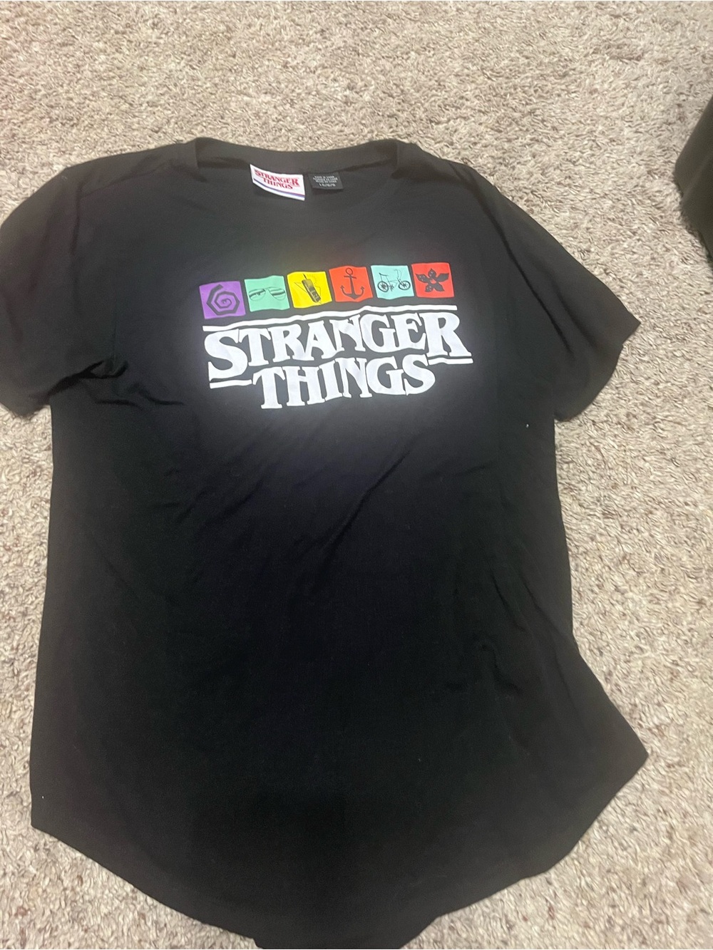 Stranger Things Women's Black Graphic Tee